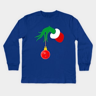 A Christmas Pickleball Ornament Kids Long Sleeve T-Shirt